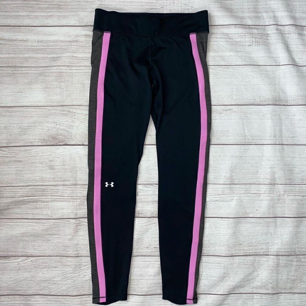 Under armour women S compression leggings w/elastic waist black/pink/grey